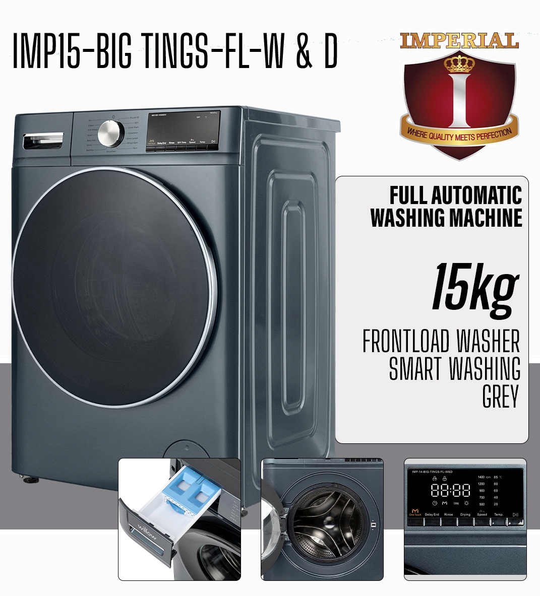 IMPERIAL - NEW -- 2 IN ONE -- FRONT LOAD WASHER & DRYER